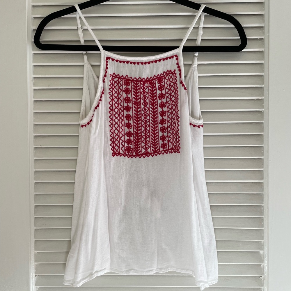 Bohemian white tank top